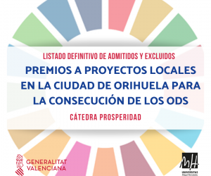 Listado definitivo de solicitudes admitidas y excluidas convocatoria premios proyectos locales-Orihuela